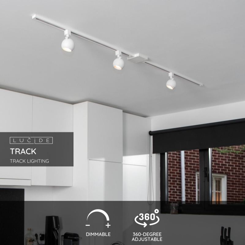 Lucide TRACK FAVORI Track spot - 1-okruhový systém osvetlenia trate - 1xGU10 - biely (predĺženie)